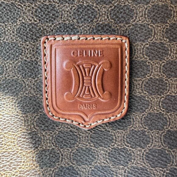 Authentic Vintage Celine Macadam Canvas Boston Travel Bag - Picture 10 of 16